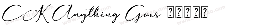 CK Anything Goes字体转换
